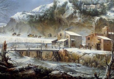 Sosta alla locanda. Dipinto di Francesco Foschi (? - 1805) da Francesco Foschi