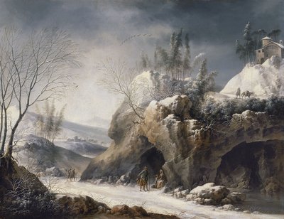 Paesaggio invernale con la famiglia Paseant da Francesco Foschi