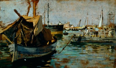 Al lavoro nel porto di Livorno da Francesco Gioli