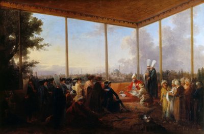 Udienza concessa a Costantinopoli dal Gran Visir Aimali Carac a François-Emmanuel Guignard da Francesco Giuseppe Casanova