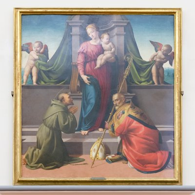 Madonna con bambino, San Francesco e San Zenobio da Francesco Granacci
