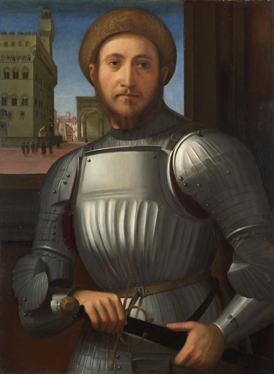 Ritratto di un uomo in armatura, c. 1510 da Francesco Granacci
