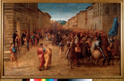 Il re di Francia Carlo VIII entra a Firenze nel novembre 1494 da Francesco Granacci