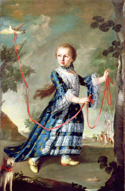 Una giovane ragazza della famiglia Gradenigo con una colomba da Francesco Guardi