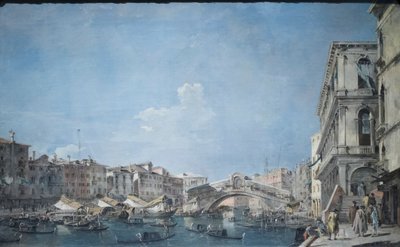 Canal Grande al ponte di Rialto, c.1780-90 da Francesco Guardi