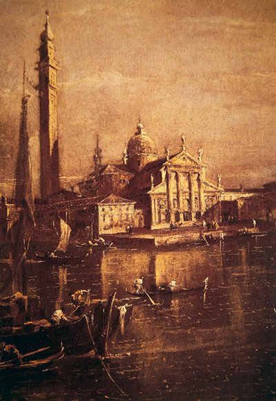 Chiesa di San Giorgio e il Campanile, (dettaglio) da Francesco Guardi