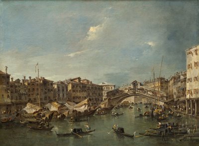 Canale Grande con il Ponte di Rialto, Venezia, probabilmente c. 1780 da Francesco Guardi