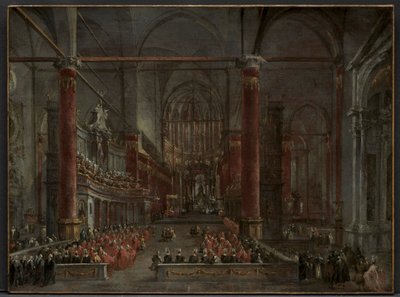 Cerimonia pontificia in SS. Giovanni e Paolo, Venezia, 1782 da Francesco Guardi