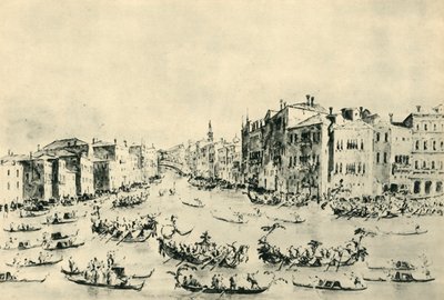 Regata sul Canal Grande, Venezia, metà-fine XVIII secolo, 1943 da Francesco Guardi