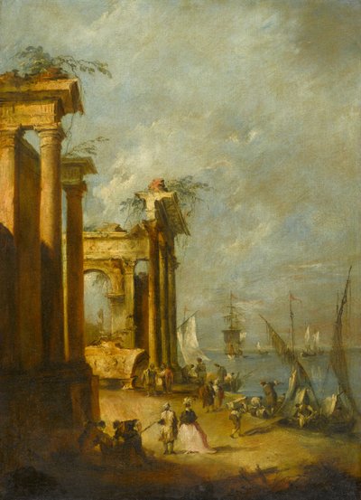 Rovine romane vicino alla laguna da Francesco Guardi