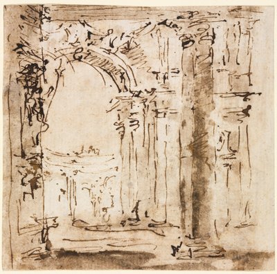 Schizzo del labirinto della Villa Pisani da Francesco Guardi