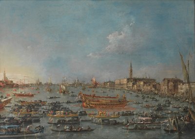 La festa del Bucintoro a Venezia. Il Bacino di S. Marco con il "Bucintoro", la barca di stato del Doge, il giorno dell