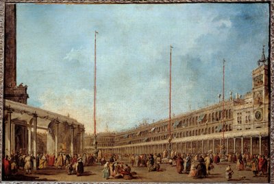 Il Doge di Venezia segue la processione del Corpus Domini in Piazza San Marco da Francesco Guardi
