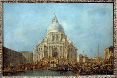 Il Doge di Venezia va alla Chiesa di Santa Maria della Salute il 21 novembre, giorno della commemorazione della fine della peste del 1630 da Francesco Guardi
