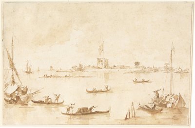 La fortezza di San Andrea dalla laguna da Francesco Guardi