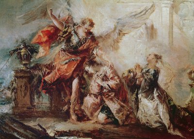 Il matrimonio di Tobia, dettaglio della coppia Sara e Tobia davanti all