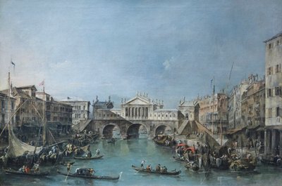 Il ponte di Rialto secondo il progetto di Palladio, c.1770 da Francesco Guardi