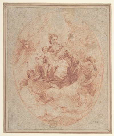 La Vergine e il Bambino che tengono scapolari, 1712-93 da Francesco Guardi.