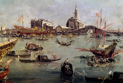 Il doge sul Bucintoro a San Nicolò del Lido a Venezia, giorno dell