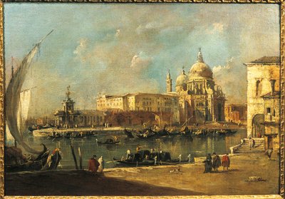 Veduta della Dogana e Santa Maria della Salute, Venezia da Francesco Guardi