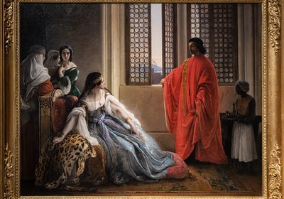 Giorgio Cornaro, inviato a Cipro dalla Repubblica di Venezia, informa la Regina Caterina Cornaro, una delle sue parenti, che non è più proprietaria del suo regno poiché lo stendardo del Leone sventola sulla fortezza dell