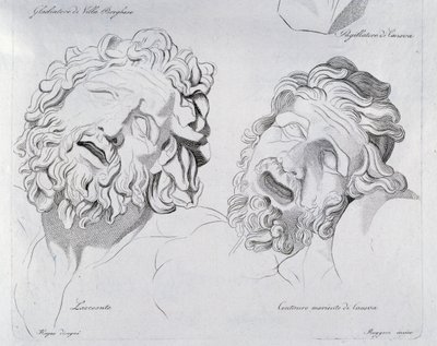 Teste di Laocoonte e Centauro morente di Canova da Francesco Hayez