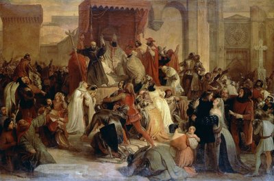 Papa Urbano II predica la Prima Crociata nella piazza di Clermont da Francesco Hayez