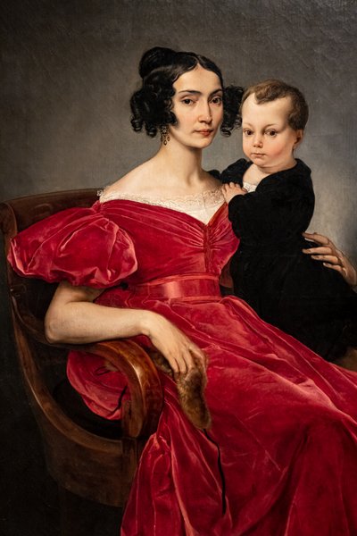 Ritratto della Contessa Teresa Zumali Marisili e suo figlio Giuseppe da Francesco Hayez