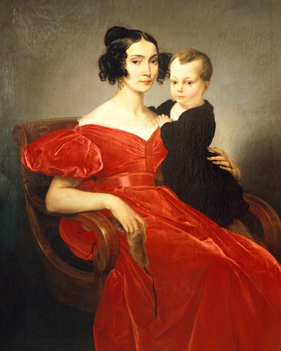 Ritratto di Teresa Zumali Marsili con il figlio Giuseppe da Francesco Hayez