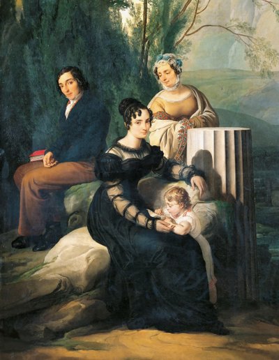Ritratto della famiglia Borri Stampa, 1822 da Francesco Hayez