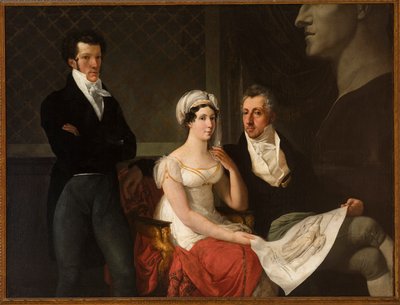 Ritratto della famiglia Cicognara, con il busto di Antonio Canova di Francesco Hayez (1791-1882) da Francesco Hayez