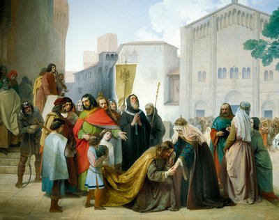 Riconciliazione di Ottone II con sua madre Adelaide di Borgogna da Francesco Hayez