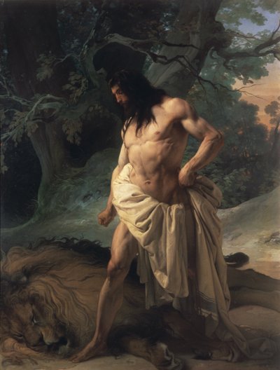 Sansone uccide il leone da Francesco Hayez