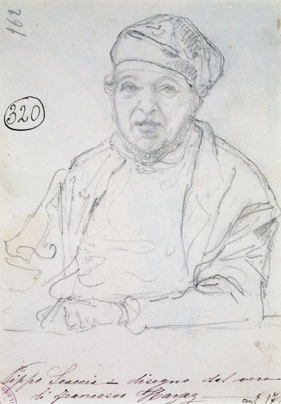 Studio per Ritratto del cognato Pippo Scaccia da Francesco Hayez