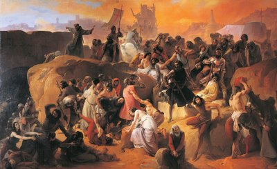 La sete sofferta dai primi crociati a Gerusalemme (dettaglio) da Francesco Hayez