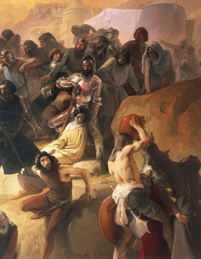 La sete sofferta dai primi crociati a Gerusalemme (dettaglio) da Francesco Hayez