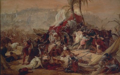 La sete dei primi crociati sofferta a Gerusalemme, di Francesco Hayez da Francesco Hayez