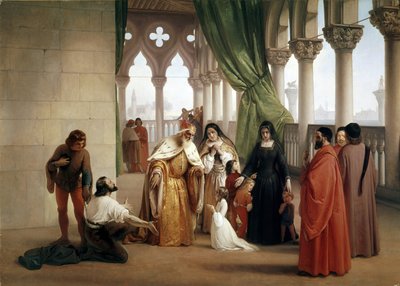 I due Foscari: Francesco Foscari, Doge di Venezia che bandisce suo figlio Jacopo con l