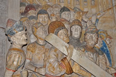 Francia, Avignone, Palazzo dei Papi, scultura in marmo della via crucis dal Convento Celestino di Avignone di Francesco Laurana (commissionato 1478) da Francesco Laurana