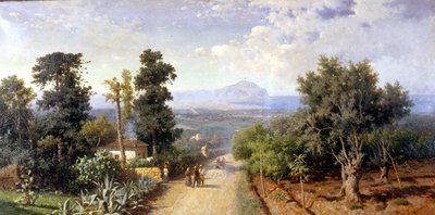 I dintorni di Palermo. Dipinto di Francesco Lojacono. da Francesco Lojacono
