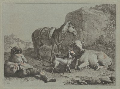 Pastore sdraiato con un sacco, c. 1763 da Francesco Londonio