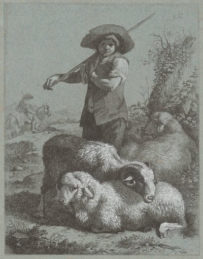 Pastorello con pecore da Francesco Londonio