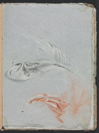Taccuino di Verona: Studi di drappeggio pagina 17, 1760 da Francesco Lorenzi