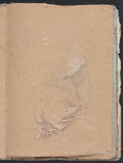 Taccuino di Verona: studio di drappeggio pagina 57, 1760 da Francesco Lorenzi