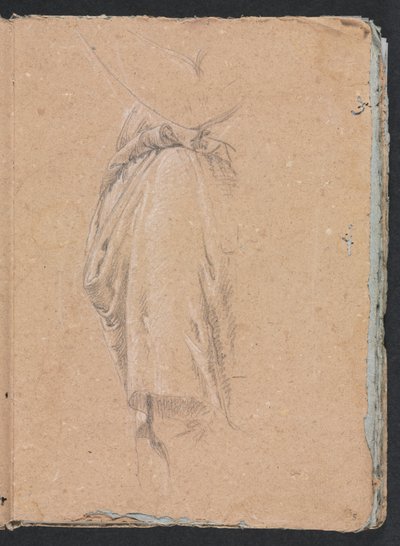 Taccuino di Verona: Studio di drappeggio con gomito pagina 5, 1760 da Francesco Lorenzi