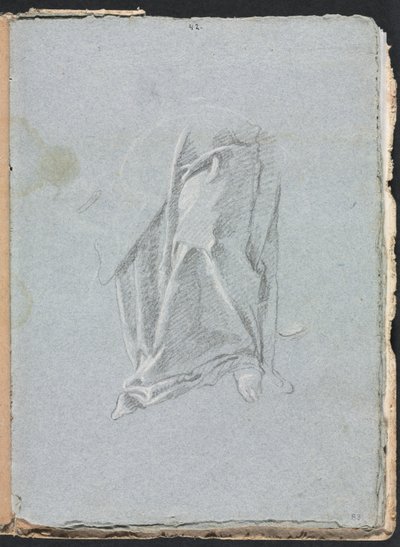 Verona Sketchbook: Drappeggio con piede pagina 83, 1760 da Francesco Lorenzi