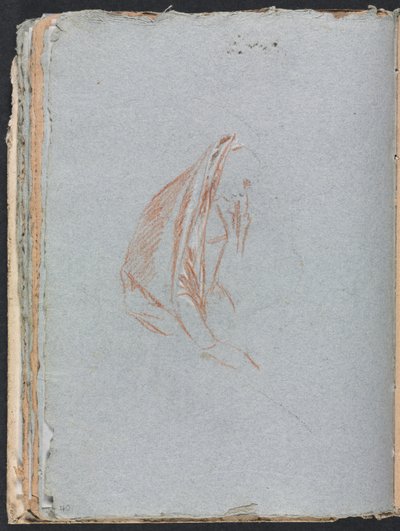 Verona Sketchbook: Figura femminile con mantello (pagina 40) da Francesco Lorenzi