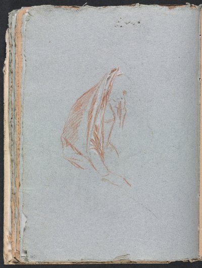 Taccuino di Verona: Figura femminile con mantello pagina 40, 1760 da Francesco Lorenzi