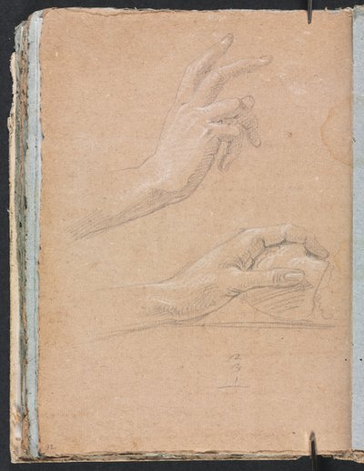 Verona Sketchbook: Mani pagina 92, 1760 da Francesco Lorenzi