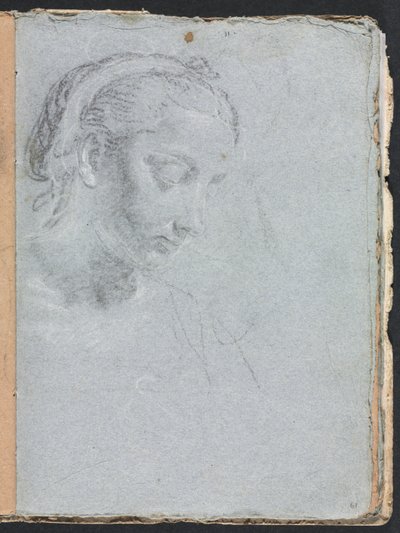 Taccuino di Verona: Testa e spalle di una donna pagina 61, 1760 da Francesco Lorenzi
